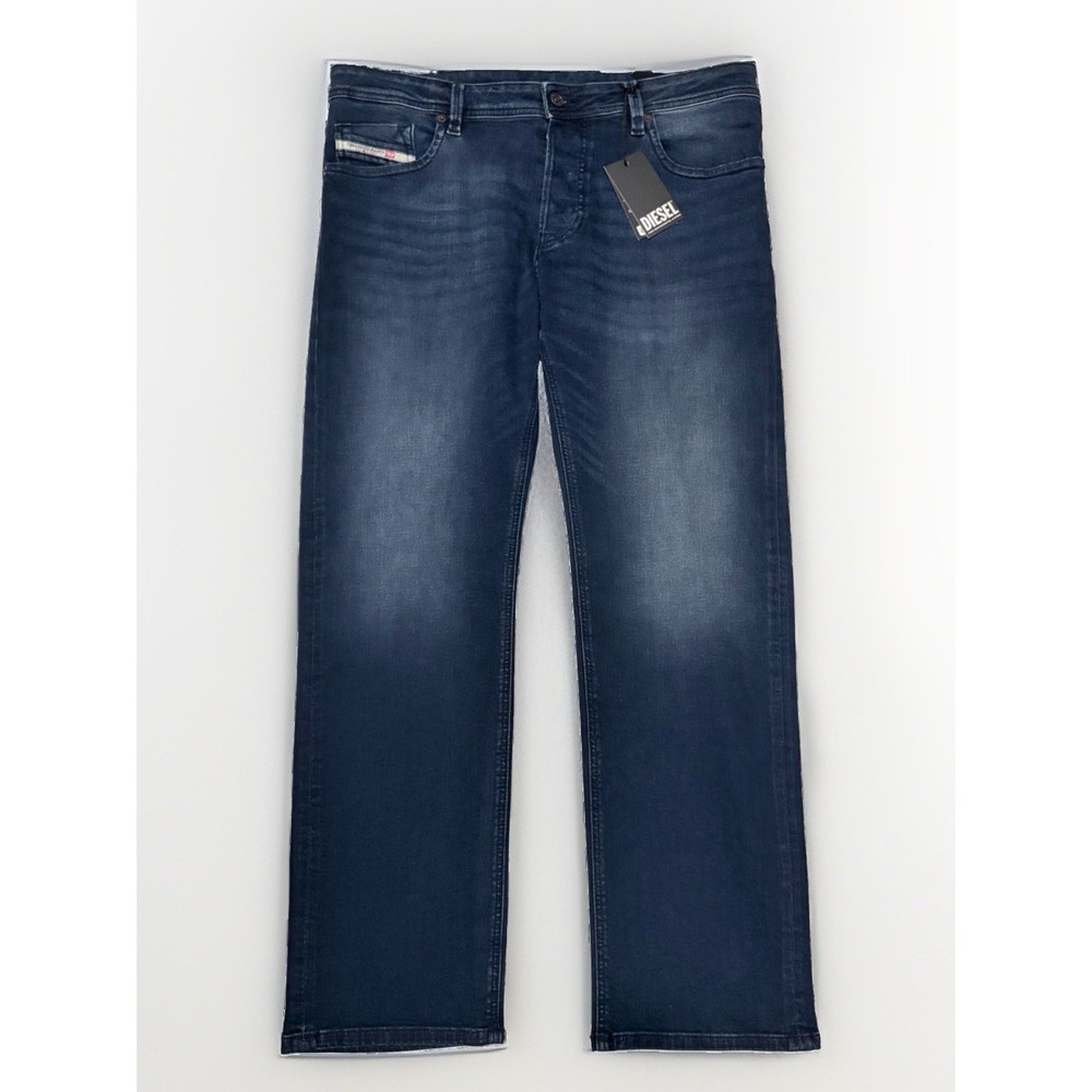 Diesel Markee Straight Jeans Mens 38x32 Dark Wash Blue Denim Button Fly A19035